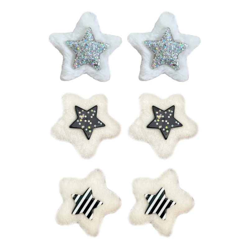 

Plush Duckbill Star Shape Hair Clip Halloween Costume Headwear for Women Birthday Party Carnivals Theme Non-slip Hairpin