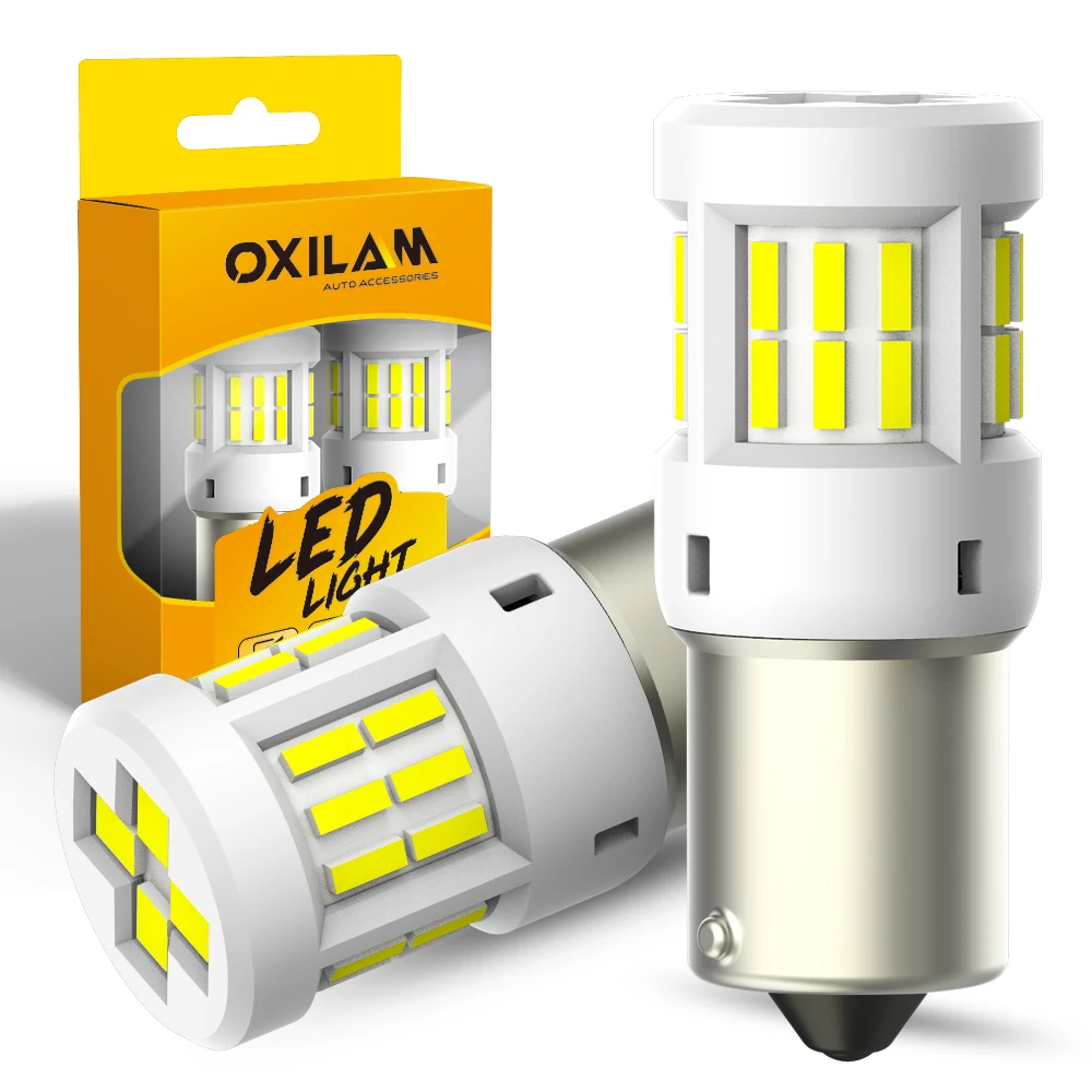 

OXILAM 2pcs 1156 BA15S P21W 1157 P21/5W BAY15D T20 7443 7440 3157 LED Car Tail Bulb Auto Brake Reverse Lamp DRL Signal Lights