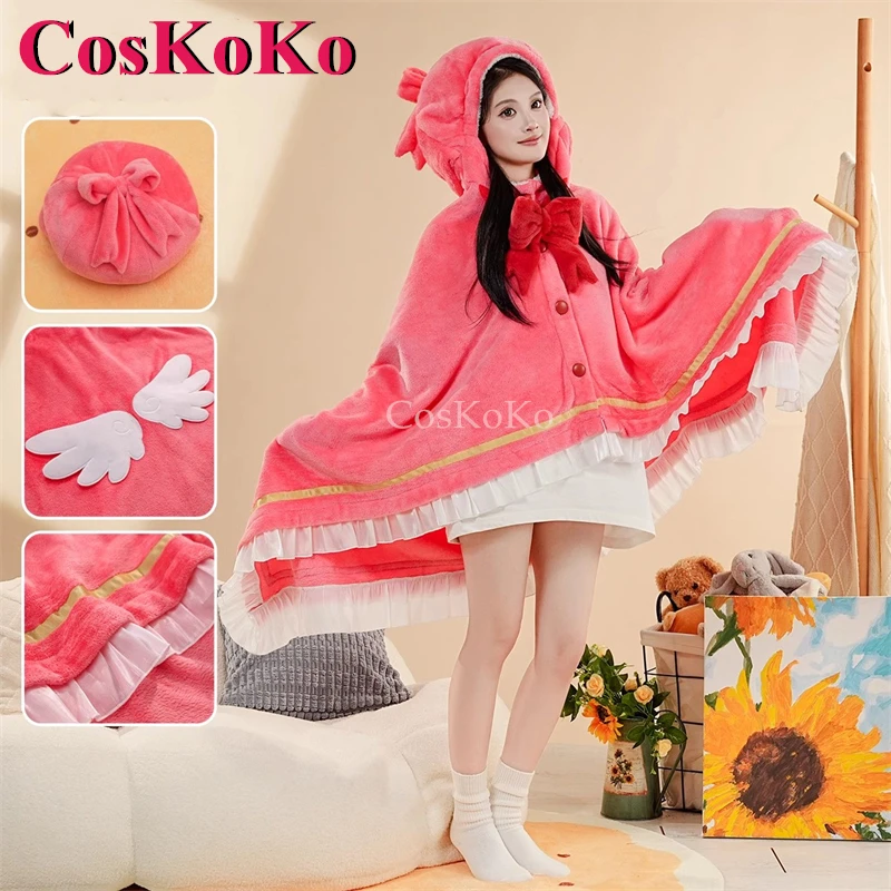 CosKoKo Kinomoto Sakura Косплей Cardcaptor Костюм Сакуры Производный продукт Ленивое одеяло