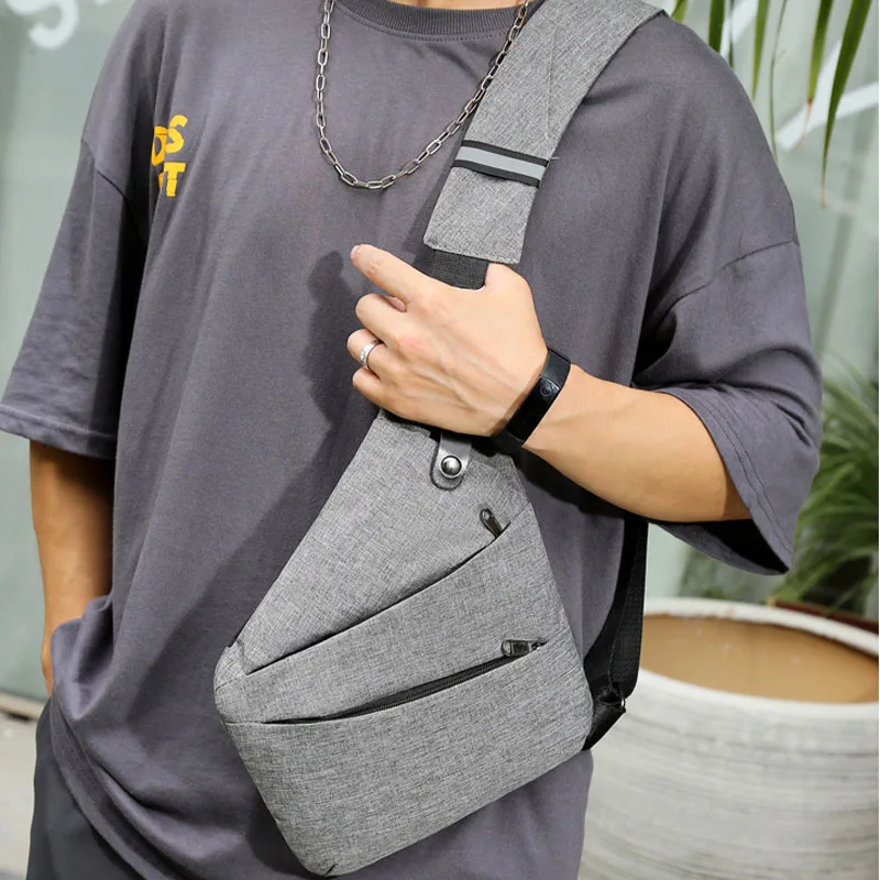 Chest bag for men crossbody bag waterproof New Shoulder Bag Men's casual sports side bag