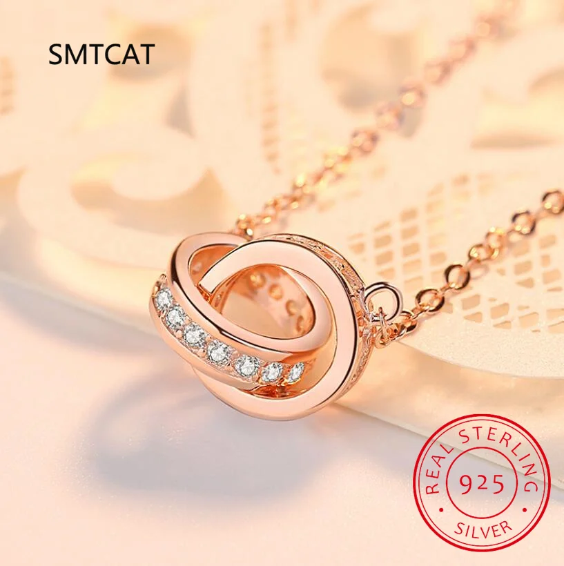 Женский кулон из серебра 925 пробы с круглым замком |