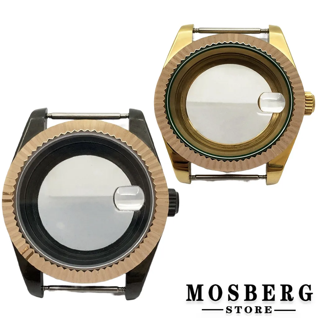 

Чехол для часов 39 мм, 36 мм, из нержавеющей стали с сапфировым стеклом, подходит для NH35 NH36 ETA 2836 Miyota 8215 8205 821A DG2813 3804