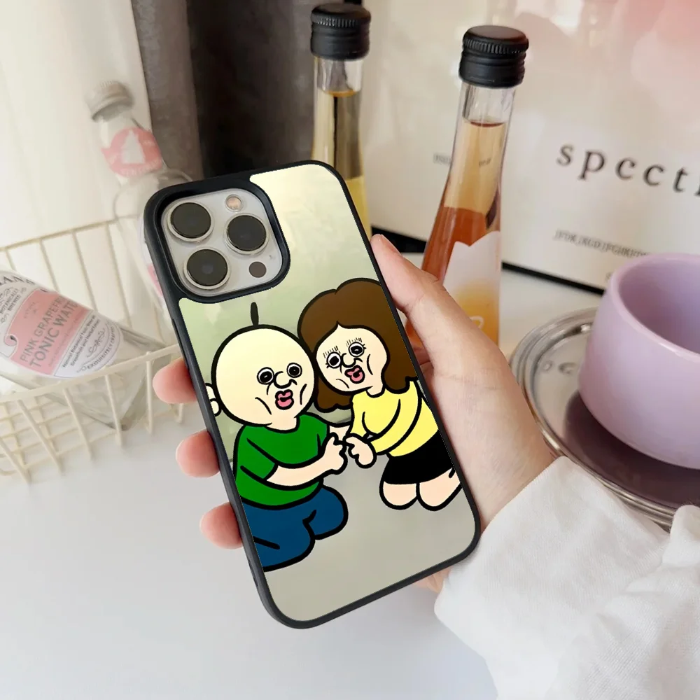 Милый мультяшный чехол Bbang для телефона IPhone 11 12 13 14 15 16 Plus Pro Max зеркальный