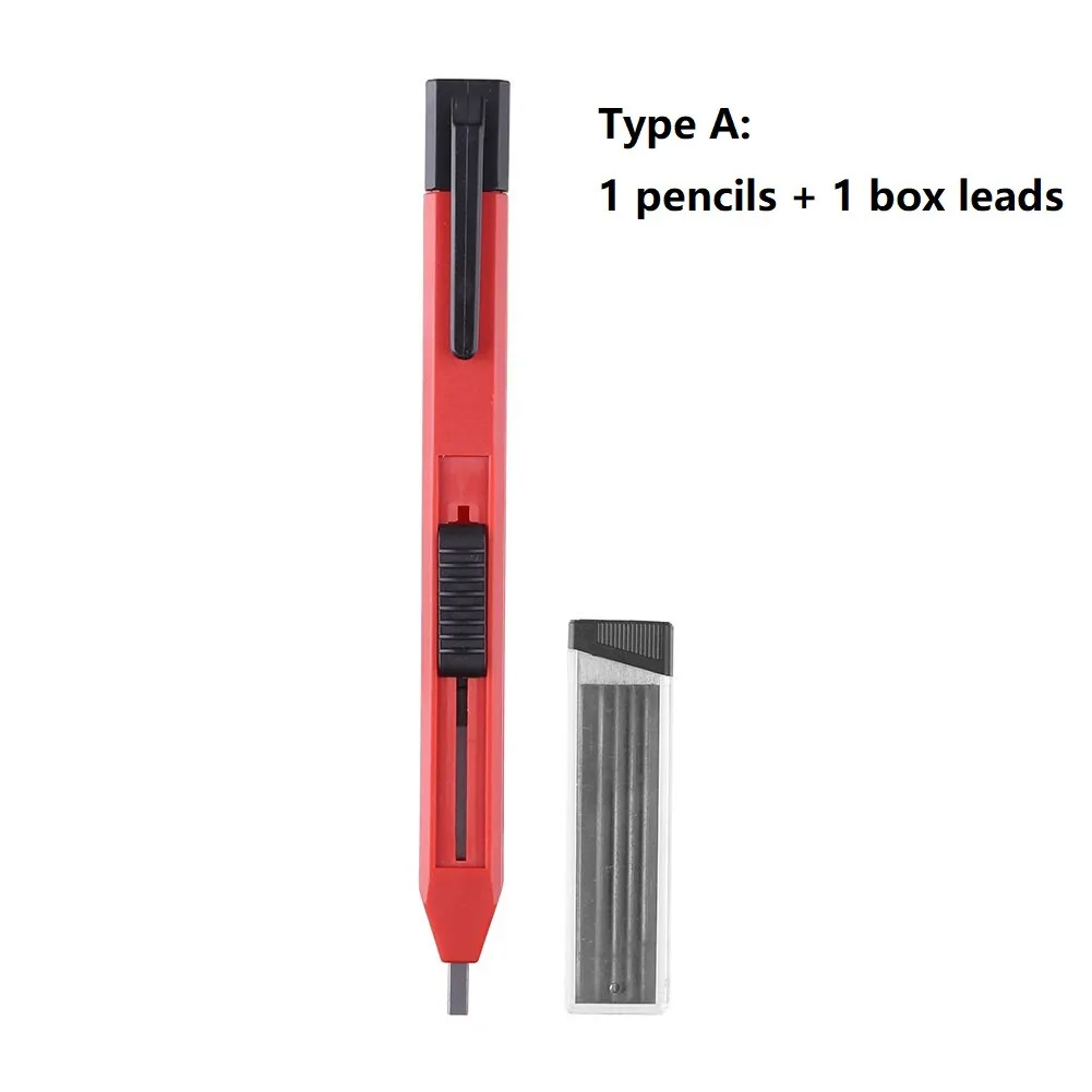 

1 Set Carpenter Tool Pencils With Solid Black Refill Plastic Graphite Core Marking Tools Woodworking Tool Professional Hand Tool