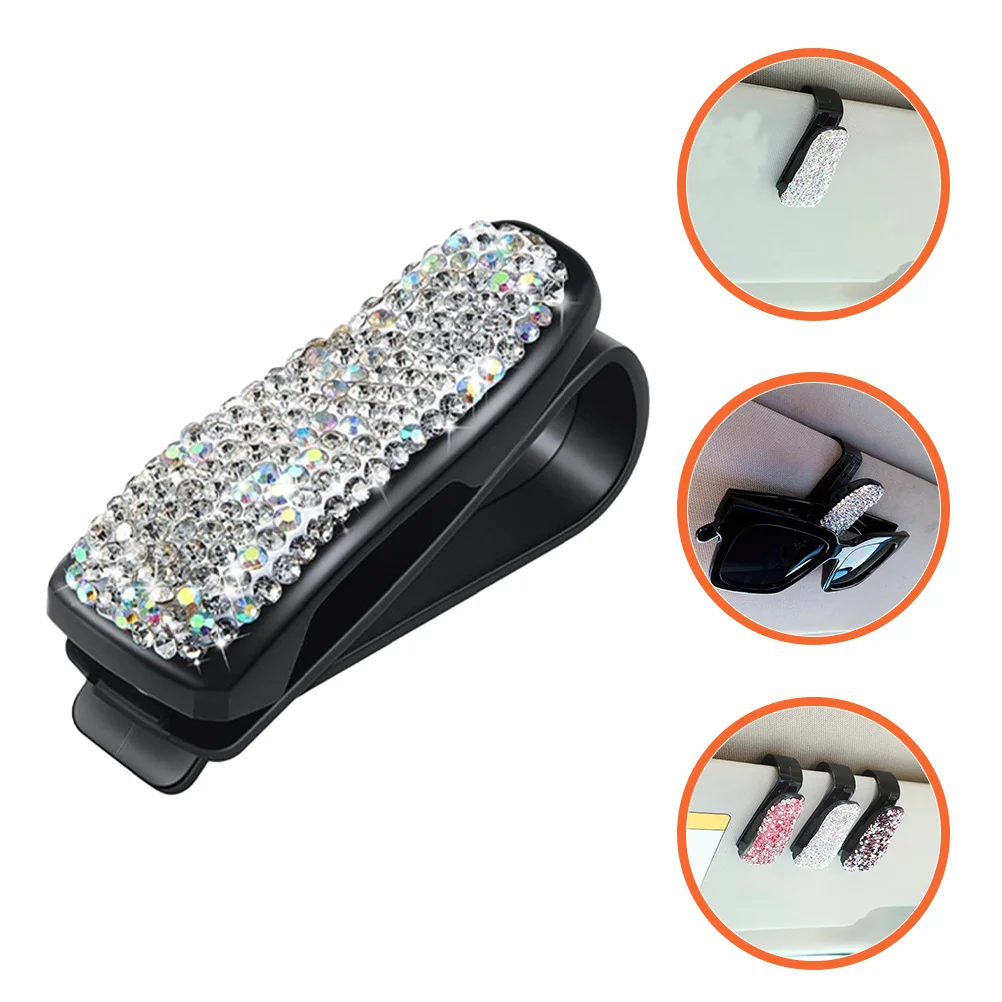 

Visor Holder Glasses Sun Car Clip Sunglasses Organizer Accessories Sunglassinterior Auto Air Vent Eyeglassmount Clips Crystal
