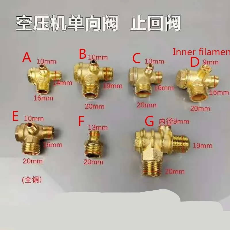 Fittings Male Thread Check Valve 1/8