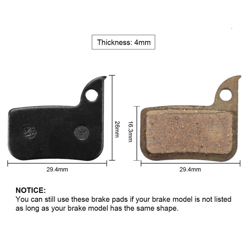 

8 Pairs Organic MTB Bike Brake Pads Cycling Road Bicycle Resin Disc Brake For SRAM HRD Red 22 B1 HRD Force 22 HRD CX1