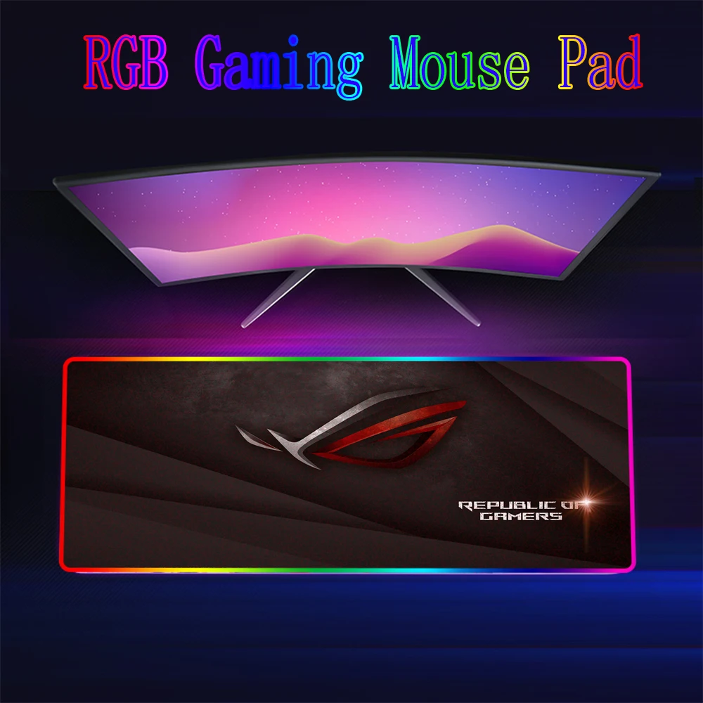 

RGB Mouse Pad ASUS ROG Gaming Computer Large Mousepad Keyboard Backlit XXL LED Gamer Mause Pad Carpet Tapis De Souris Desk Mat