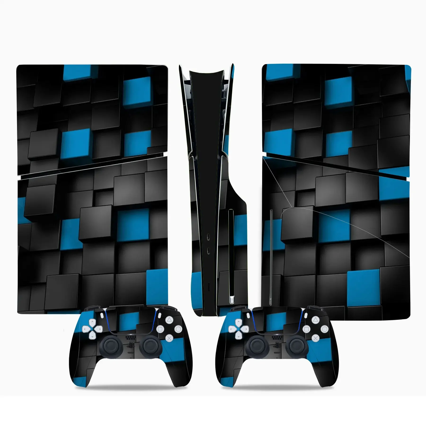 Скины консоли и контроллера для PS5 Slim Disc Edition Dualsense наклейка на кожу черный красный