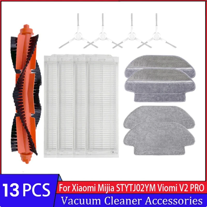 

13PCS For Xiaomi Mi Robot Vacuum-Mop Pro STYTJ02YM 2S 3C Viomi V2 V3 SE Conga 3490 3690 Main Side Brush Filter Mop Cloth