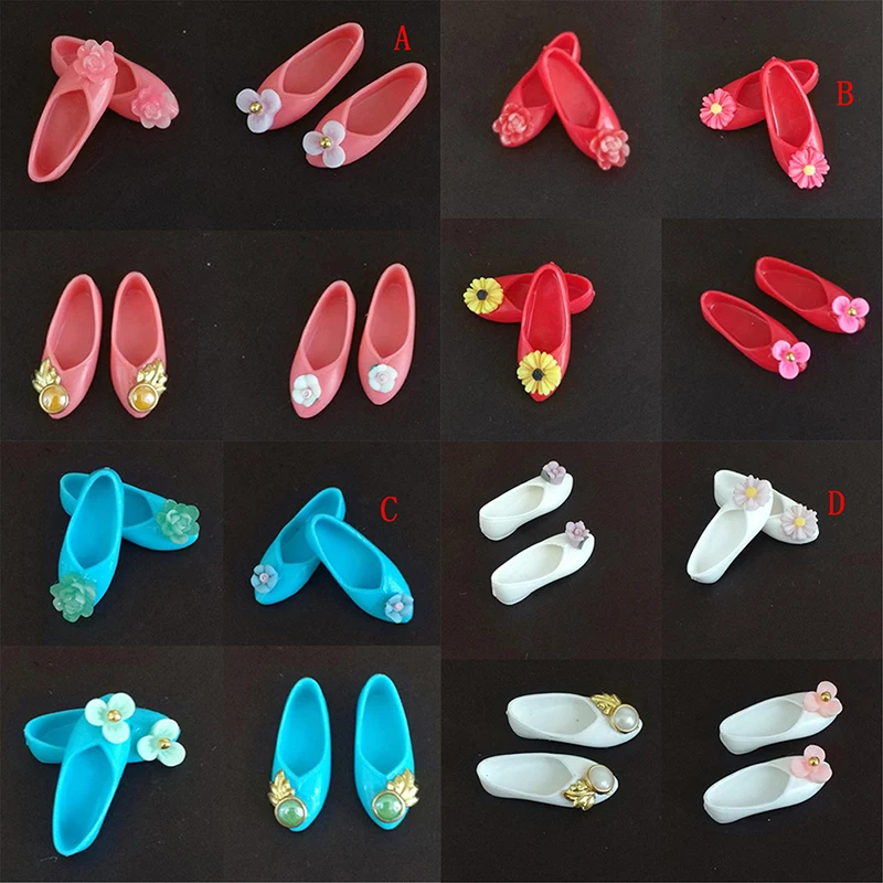 

1Pair Ancient Flat Shoes High Quality Cute Mixed Style Colorful Platform Shoes For Doll Accessories Kids Gifts
