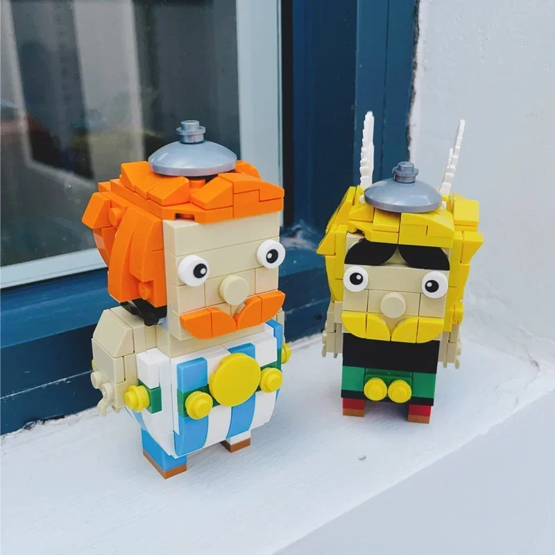 Аксессуары в стиле аниме Obelixed Brickheadz строительные блоки фигурки с квадратной