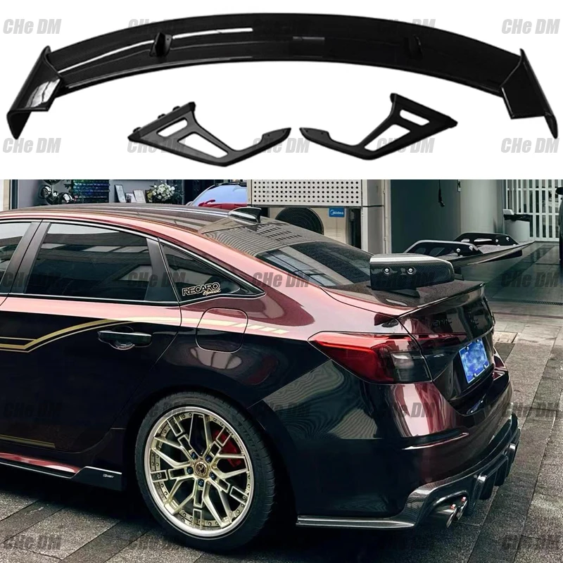 Высококачественный задний спойлер на крышку багажника из углеродного волокна GT