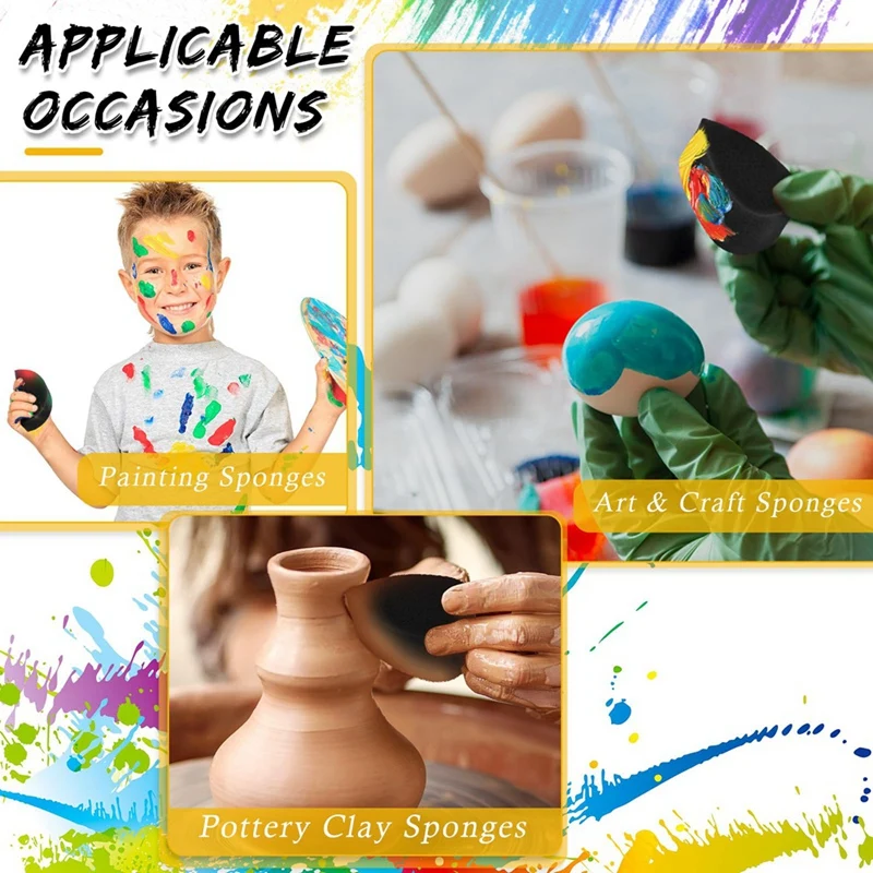 Губки для рисования лица черные губки высокой плотности художественных работ и