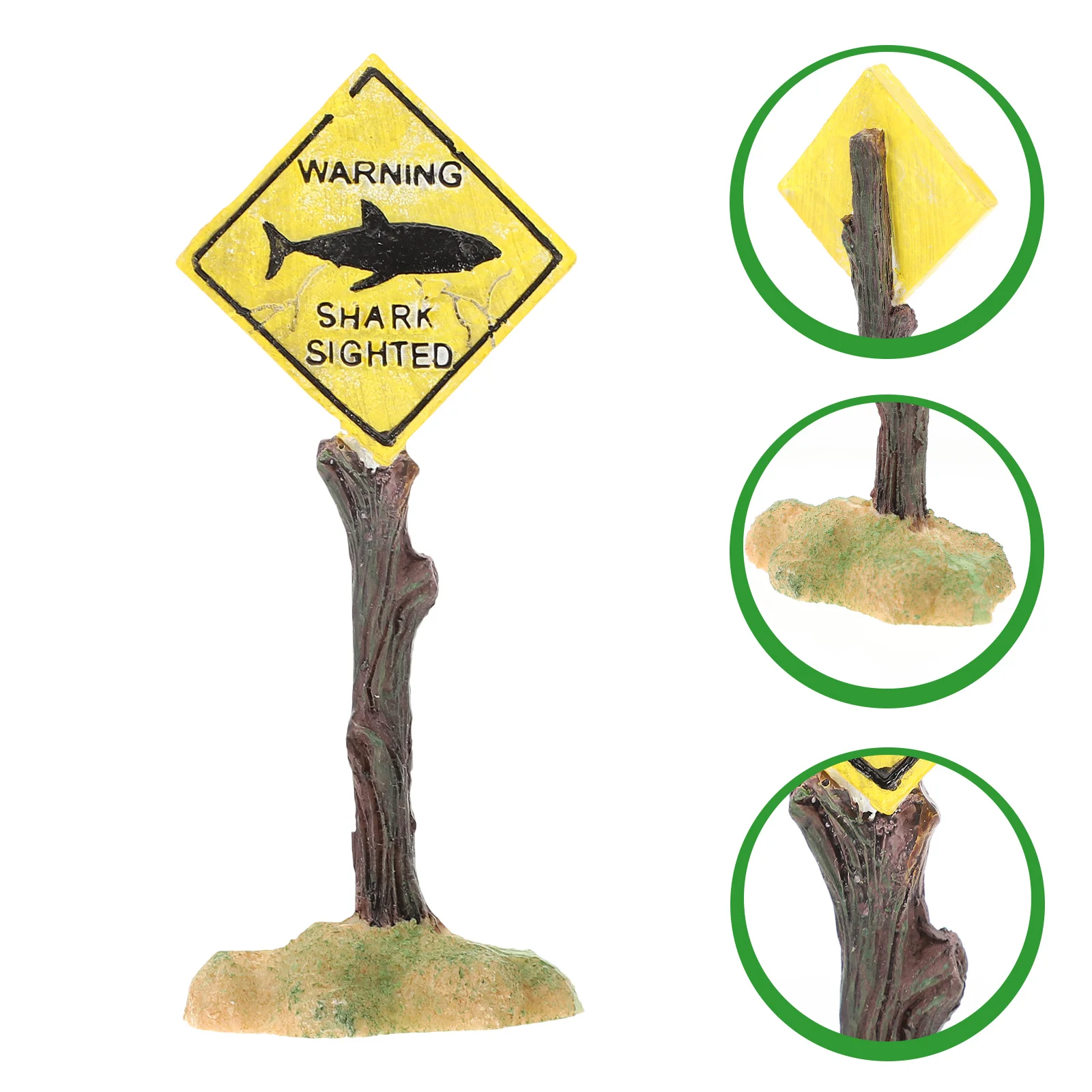 

Aquarium Tank Signs Sign Decor Caution Warning Landscaping Ornament Board Landscape Ornaments Pond Hiding Micro Hideout Betta