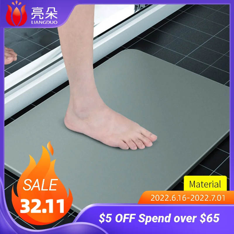 

Natural Diatom Mud Memory Pad Bathroom Bath Mat Non-slip Carpets In Wash Basin Bathtub Side Floor Rug Shower Room Doormat