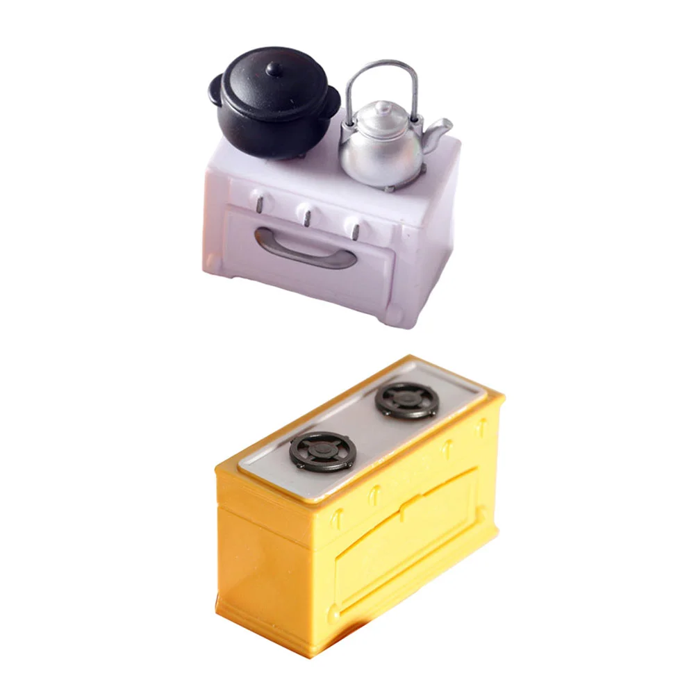 

4 Pcs Miniature Cooker Model Mini House Ornament Doll House Layout Scene Decor