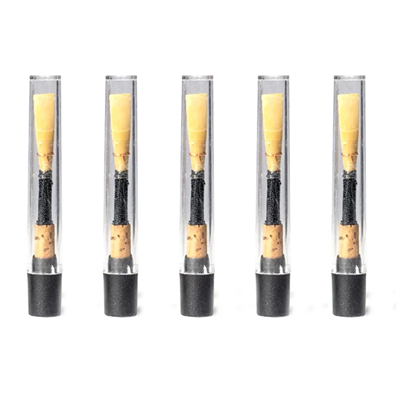 

5 PCS Handmade Double Reeds Medium To Soft Strength Black Cork Musical Instrument Accessories