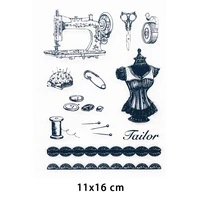 sewing and plants clear stamps for diy scrapbooking card fairy transparent rubber stamps making photo album crafts template