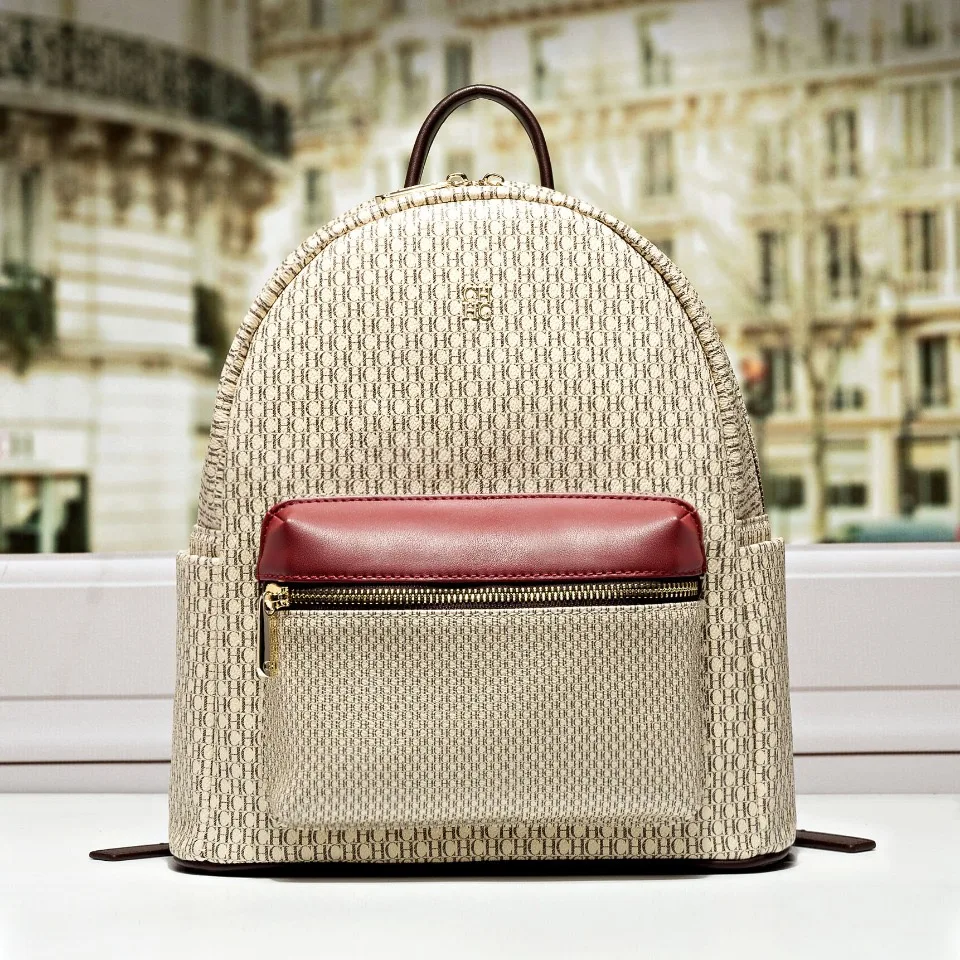 Высококачественный брендовый рюкзак, модная Коллекция 100% года, кожаный нейтральный школьный портфель с двумя ремешками, переносной ремешо...