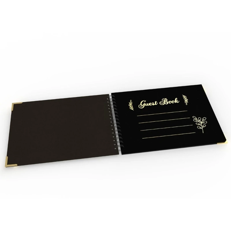 

Black Guest Book Guest Sign in Book for Funeral Reception Wedding Baby Shower