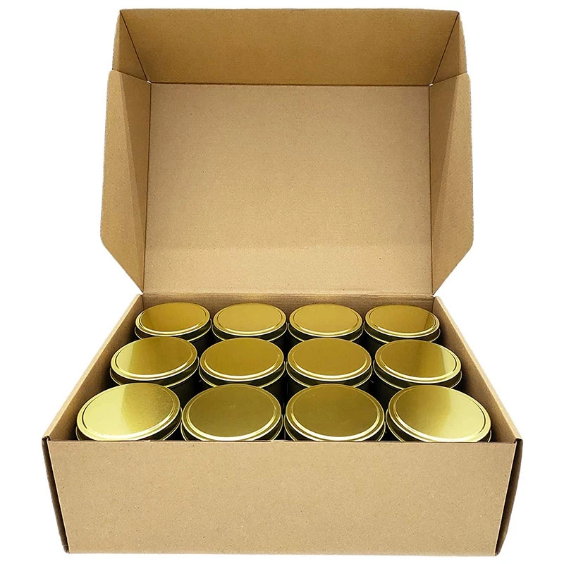 

Promotion! Candle Tins, 24 Piece, 4Oz Metal Candle Containers For Making Candles, Arts & Crafts, Dry Storage,Gold