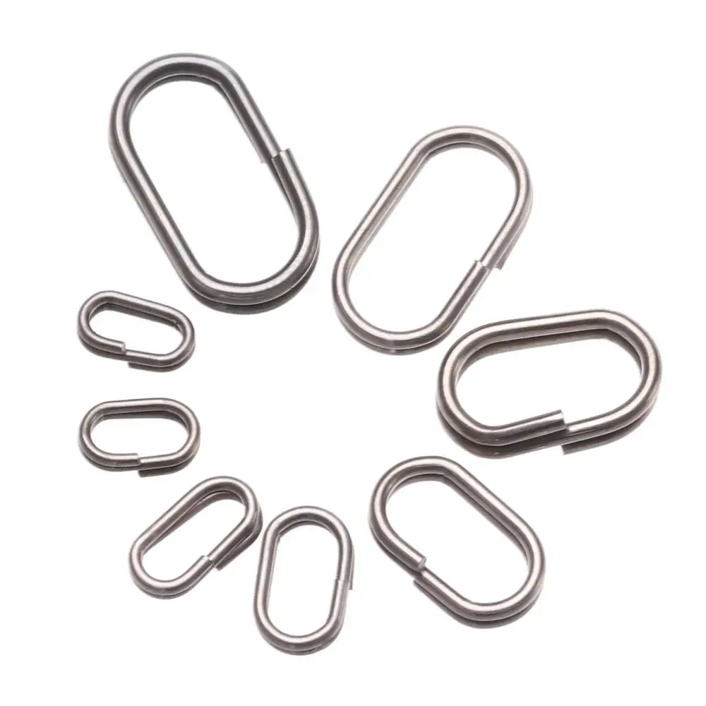 50 шт./лот овальные разъемные кольца поворотная рыболовная приманка разделенная