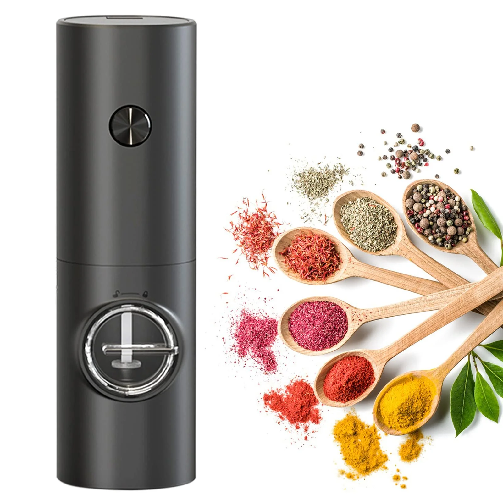

Viboelos Electric Salt and Pepper Grinder Adjustable Coarseness Electric Automatic Mill for Spice Gravity Salt Pepper with Light