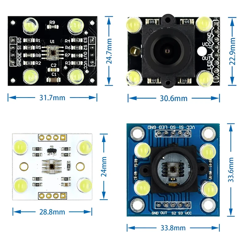 Аксессуары для датчика цветовой идентификации TCS34725 TCS3200 TCS230 аксессуары Arduino