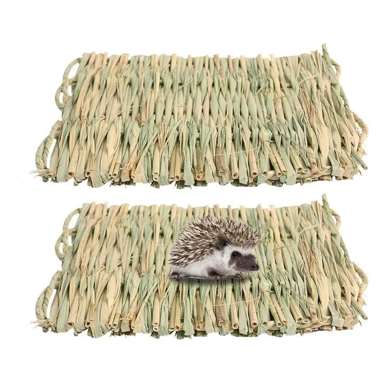 

Bunny Hay Mat Woven Rabbit Pet Bed Bunny Mat Bunny Grass Bed Nest Play Chew Toys For Rabbit Hamster Chinchilla Squirrel