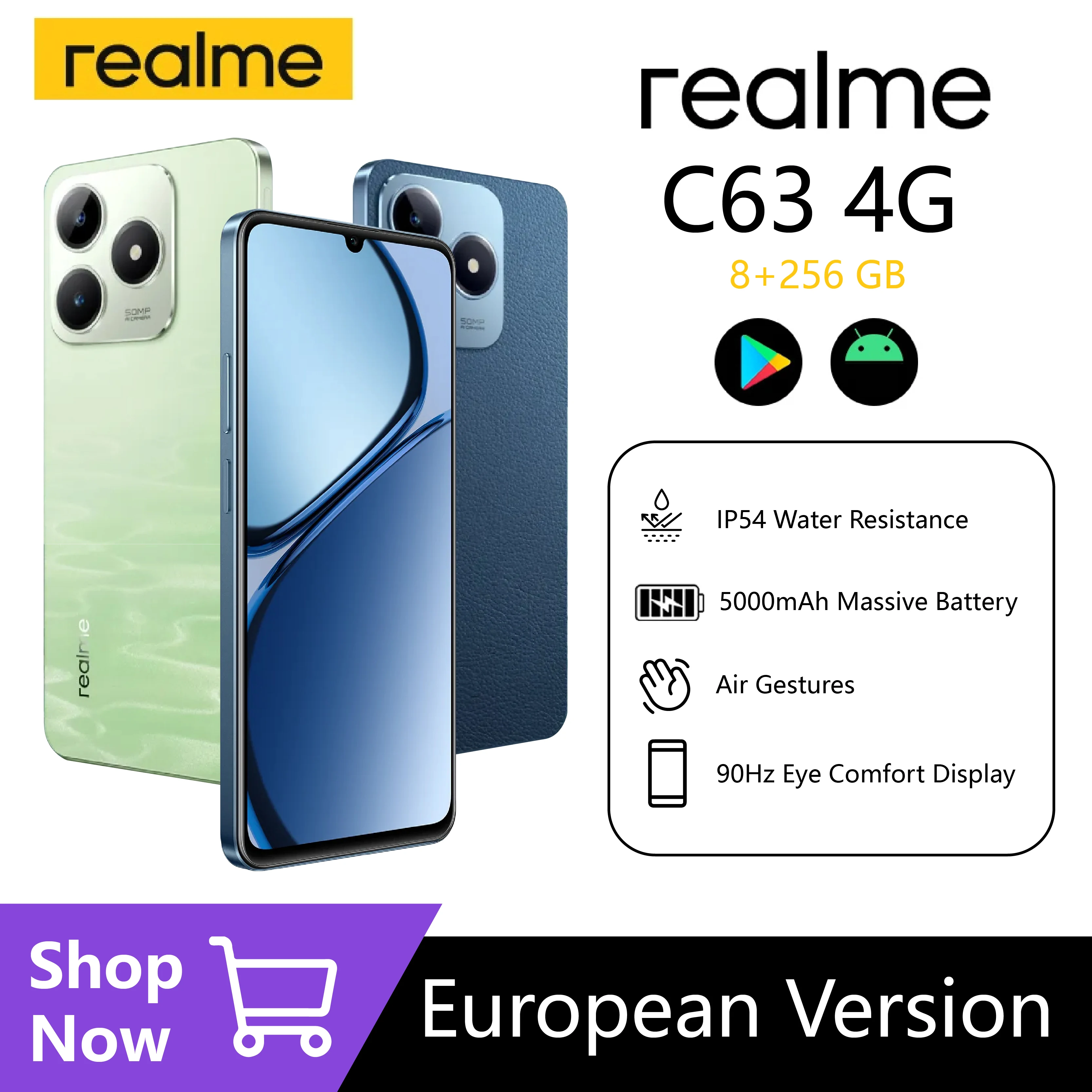 Смартфон Realme C63 8/256ГБ global