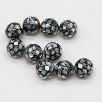 5pcs natural shells abalone round holes beads pendant for jewelry making diy necklace earring accessories charms gift party 12mm