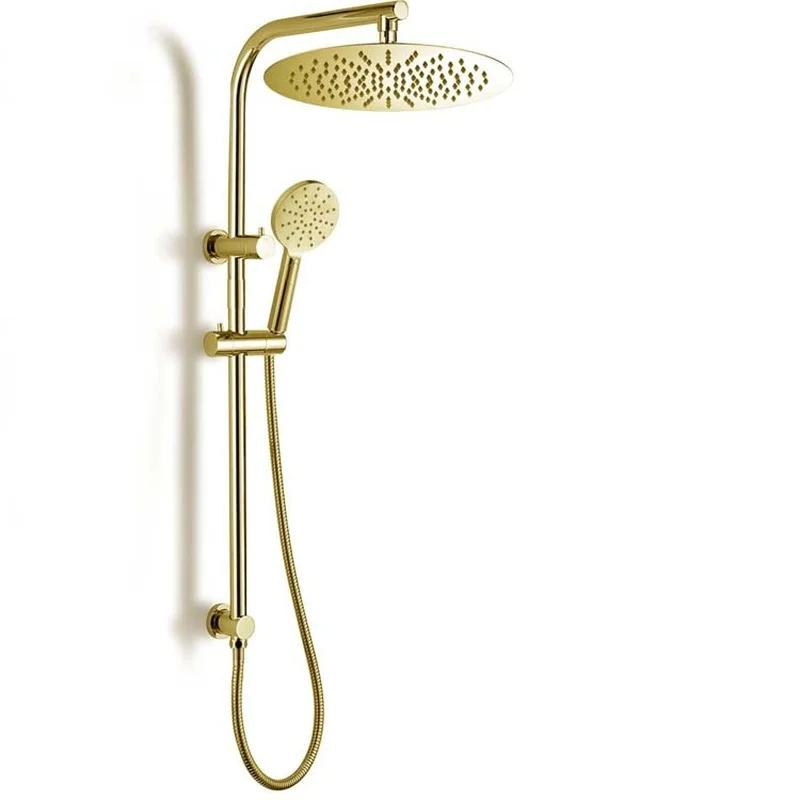 

High Quality Luxury Brushed Gold Shower Set Bathroom Rain Shower Mixer with Hand Shower