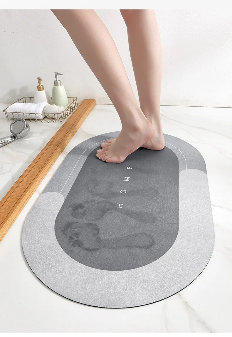 

New bathroom absorbent quick-drying carpet floor mats door bathroom non-slip mats household kitchen mats oil-proof