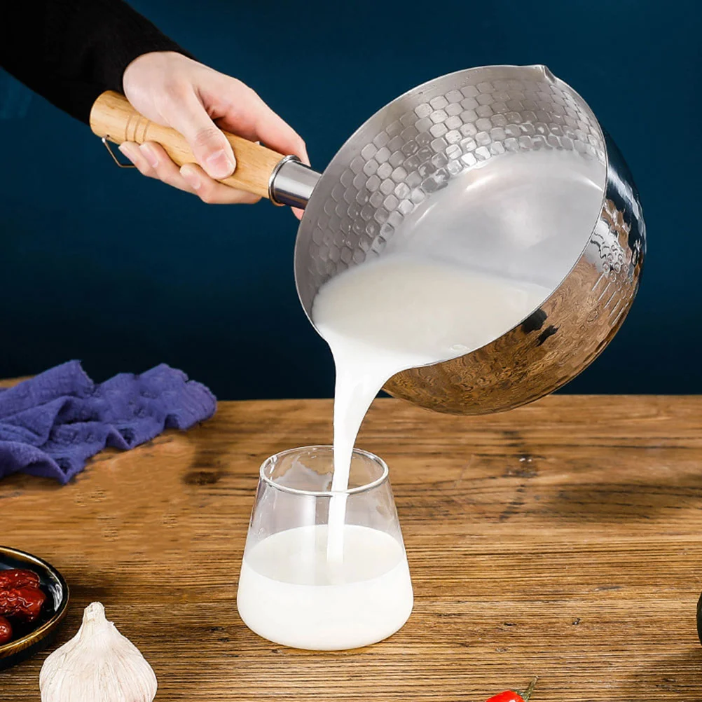 

Potsaucepan Pan Soup Stainlesscooking Steel Warmer Butter Yukihira Mini Sauce Pitcher Cookware Heating Japanese Pots Traditional