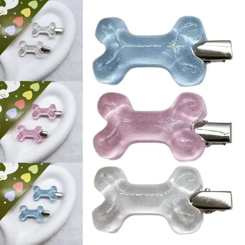 

Cute Bone Shape Hairpins Hot Girls Duckbill Bone Hair Clip Spring Summer Y2k Style Ponytail Bang Hair Clip for Woman