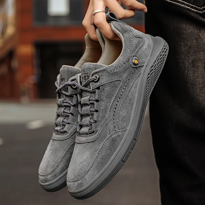 

Leather Loafers Men Shoes Autumn comfortable Breathable Oxfords Casual Shoes fashion GenuineOutdoor Men shoes S10370-S10388 Dn