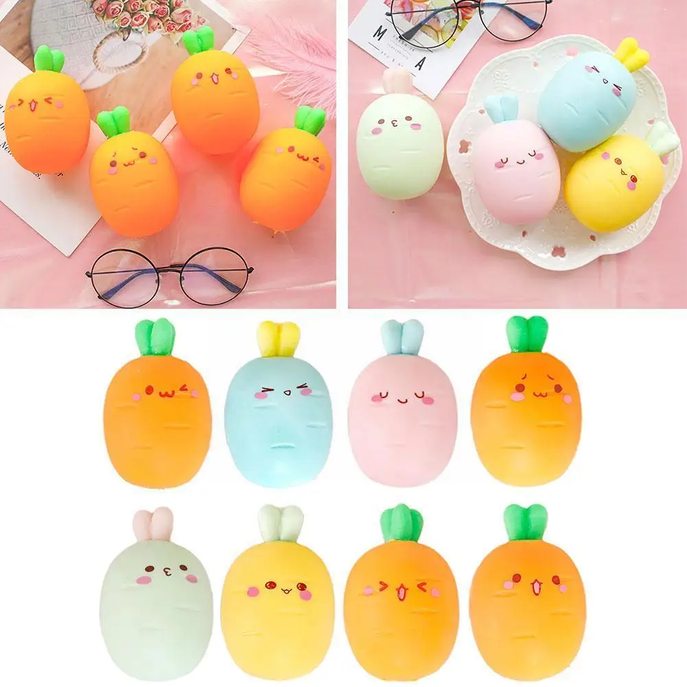 Cute Carrot Shape Decompression Toy Three-dimensional Ball Vegetable Pinch Simulation Stress Squeeze Anti G2y4 | Игрушки и хобби