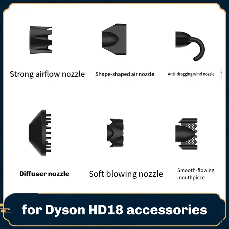 Фото AS60-для Dyson Supersonic R HD18 насадка для фена мягкая диффузия воздушный поток противоветровая насадка аксессуары быстросохнущие №4