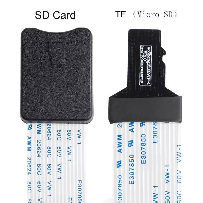 

48CM/60CM SD card Female to TF micro SD Male Flexible Card Extension cable Extender Adapter reader for Car GPS mobile phone
