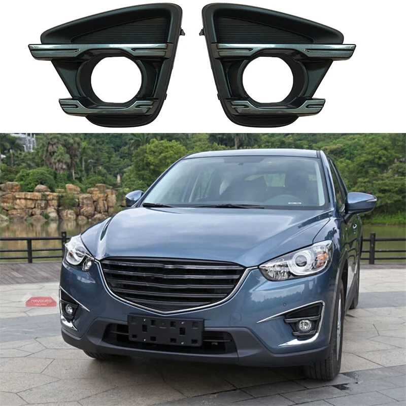 

Противотумансветильник фара для Mazda CX-5 CX5 2015 2016 2017, крышка объектива переднего бампера, противотуманная фара, украшение для автомобильного с...