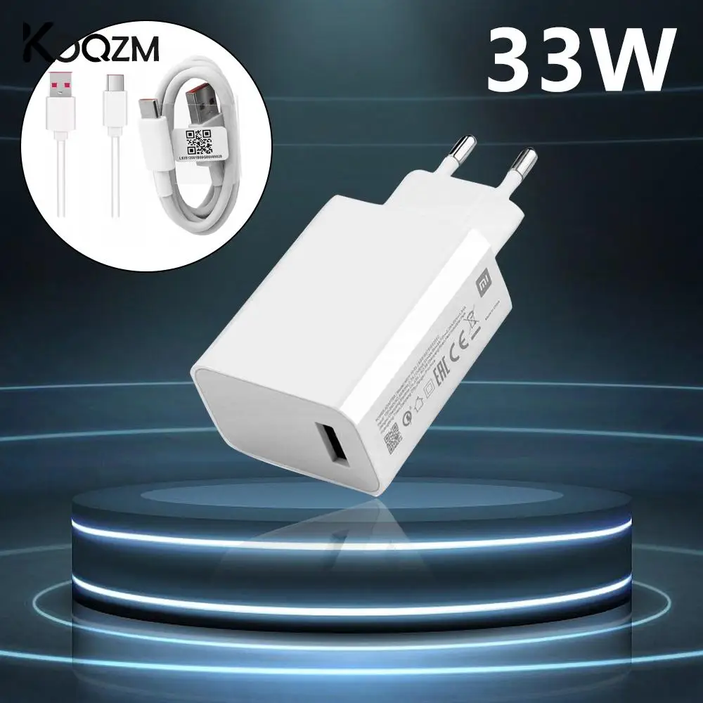 

1Set Phone Universal 3000mA USB Charger 33W Fast Wall Charging Adapter EU Plug Type-C USB Charger Phones