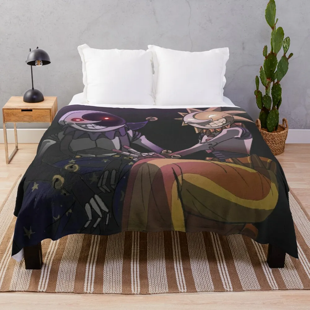 

Sunrise and Moondrop FNAF Security Breach Throw Blanket Extra Large Throw Blanket Tourist Blanket Decorative Blanket