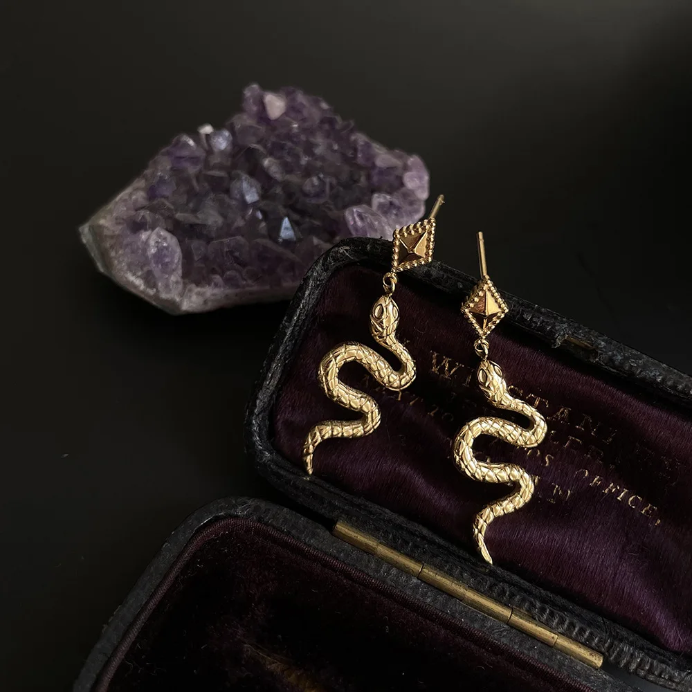 Серьги-гвоздики женские из нержавеющей стали под золото 18 К