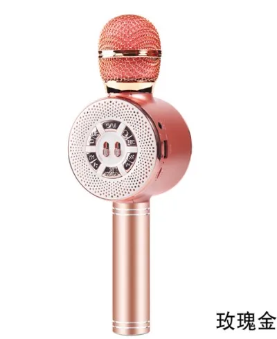 

Беспроводной Bluetooth-микрофон для караоке, ручной микрофон с динамиком и цветным освещением, bluetooth