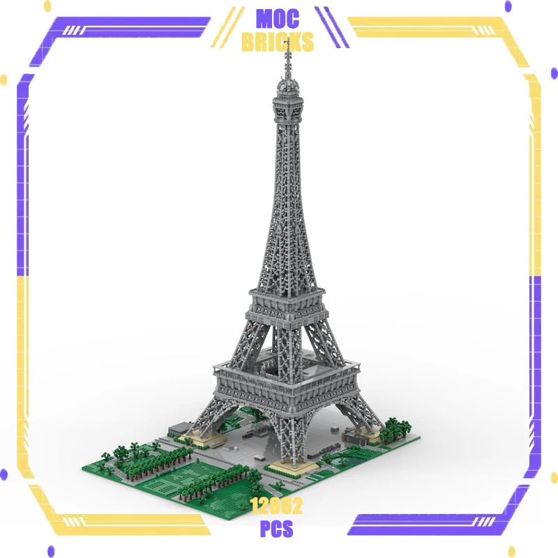 

Строительные блоки Moc, знаменитая французская башня Парижа, технологические кирпичи, модель Эйфелева, игрушки «сделай сам» для детей, подарки для детей