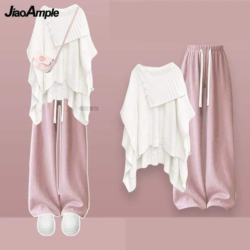 Женский осенне-зимний новый шикарный вязаный свитер нестандартной формы +