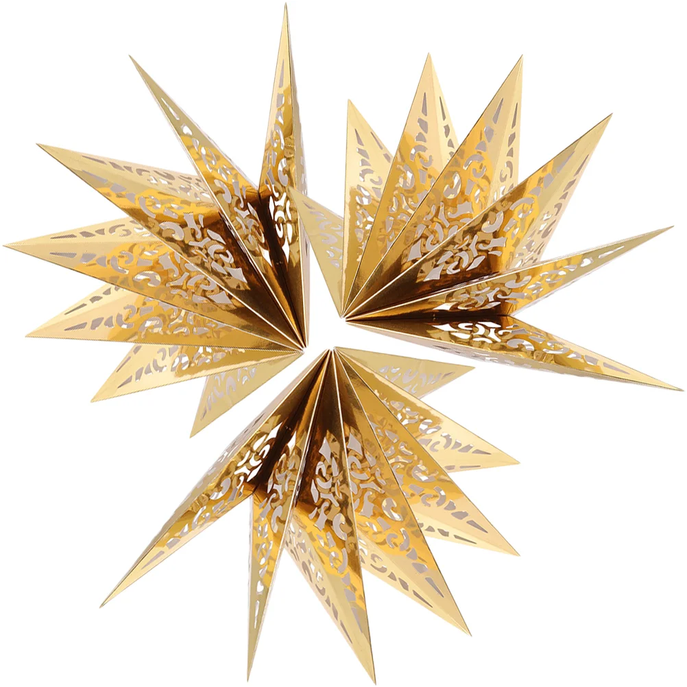 

Star Paper Lantern Lamp Shade Lampshade Light Cover 3D Desk Christmas Hanging Wedding Covers Pointed Lanterns Large Point