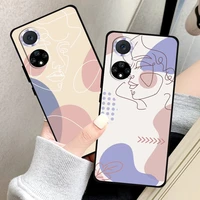 art abstract pattern phone case for huawei p30 lite p20 pro honor 10 8x 9x 10x 9a black back carcasa soft liquid silicon