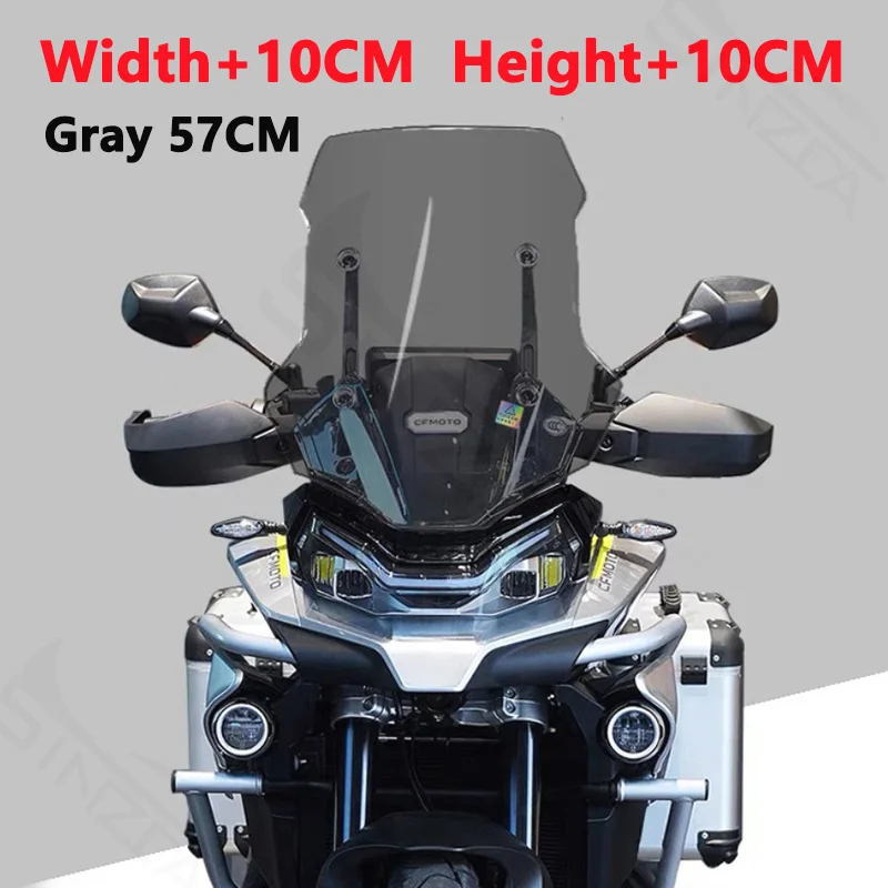 

Экран 52 см/57 см, для CFMOTO 800 MT 800MT MT800, ветровое стекло мотоцикла, дефлекторы ветрового стекла, серый цвет